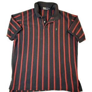 Vintage 90s Polo Ralph Lauren Polo Shirt Men XXL Navy Red Striped Pony Rugby Y2K